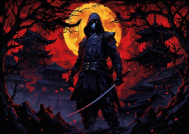 Ninja Warrior Under a Full Moon