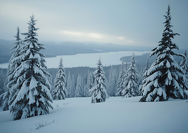 Snowy Pines