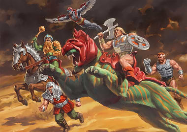 He-man and Betterl Cat Masters of the Universe Battle