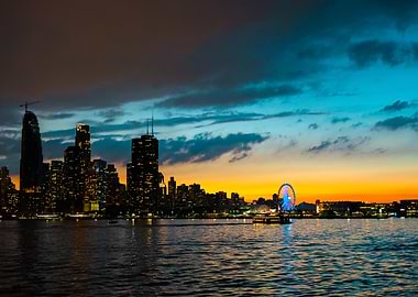 Chicago Skyline at Dusk