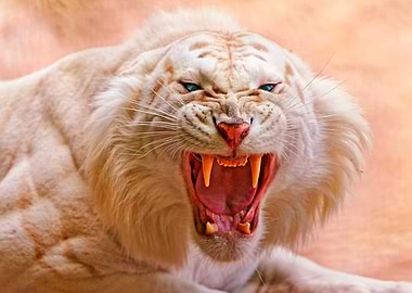 White Tiger Roaring