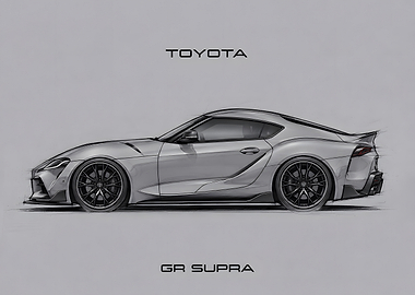 Toyota GR Supra Sketch