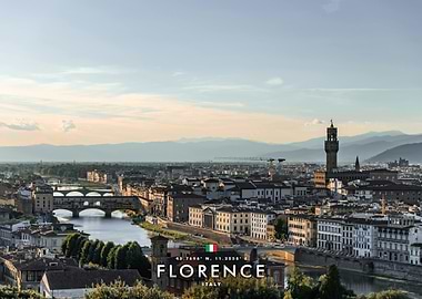 Florence cityscape at sunset