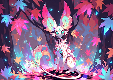 Fantasy Creature in Autumn Forest