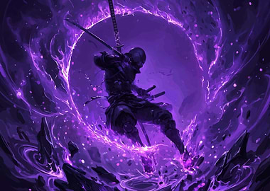 Ninja in Purple Energy Portal