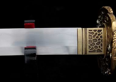 Close-up of a Japanese Katana blade