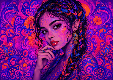 Psychedelic Portrait of a Woman