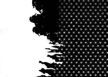 Abstract Star Pattern with Torn Edge