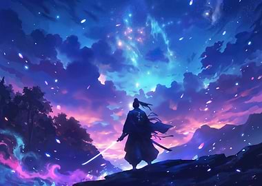 Samurai Under a Starry Sky