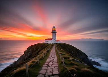 Lighthouse at Sunset