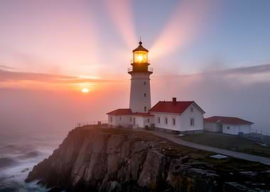 Lighthouse at Sunset