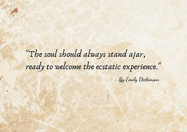 Emily Dickinson Quote on Parchment