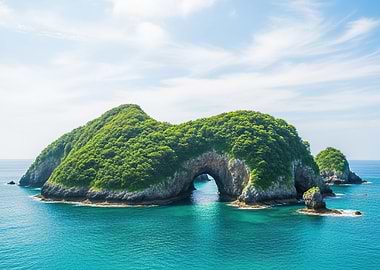 Island Archway in Turquoise Water