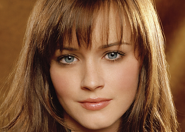 Close-up of Alexis Bledel's face