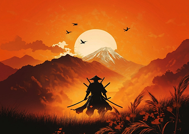Samurai at Sunset