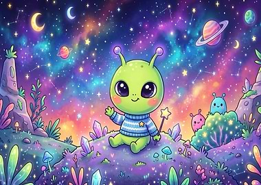 Cute Alien in a Cosmic Landscape
