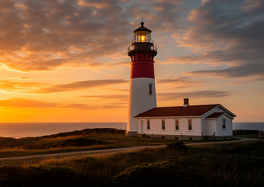 Lighthouse at Sunset