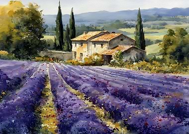 Tuscan lavender field