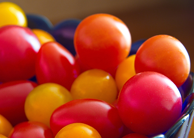 Colorful Cherry Tomatoes in a Bowl