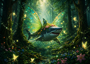 Fairy Shark in Enchanted Forest