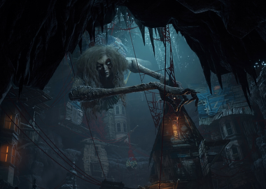 Horror Game Character in Spooky Setting