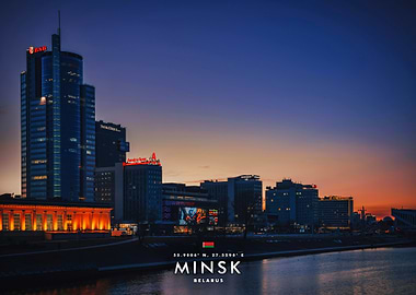 Minsk Cityscape at Dusk