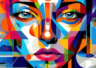 Abstract Geometric Portrait