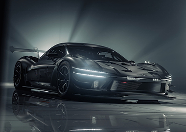 Sleek Black Audi RS e-tron GT Concept Car