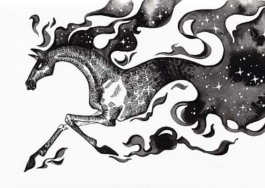 Cosmic Horse Illustration