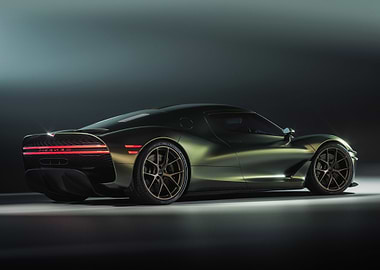 Green Genesis Essentia Concept Car Rear View