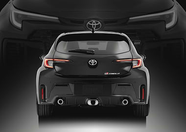 Black Toyota GR Corolla Rear View