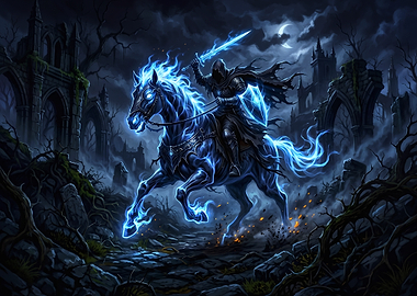 Ghost Rider on a Fiery Horse