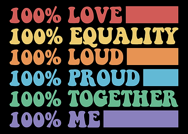 100% Pride Queer Saying