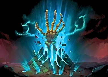 Skeleton Hand Emerging from Ground