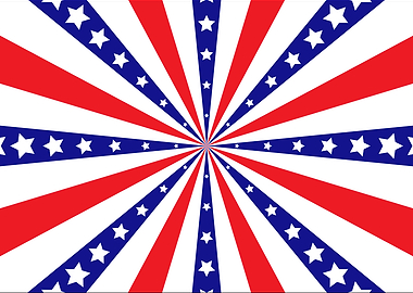 American Flag Starburst Pattern