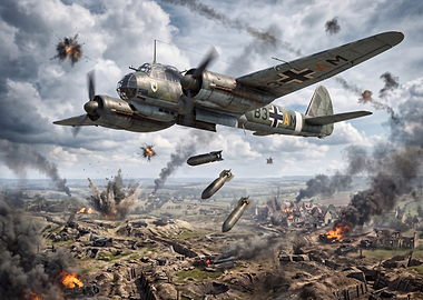 World War II Bomber Attack