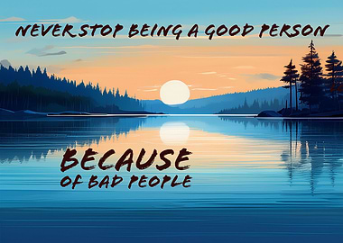 Never stop being good