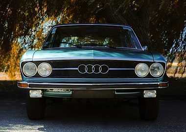 Vintage Audi Car Front View
