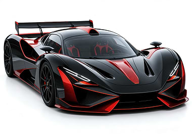 Black and Red Supercar