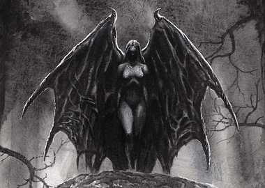 Dark Angel with Wings