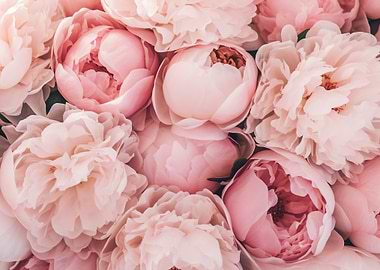 Soft Pink Peony Bouquet Flowers