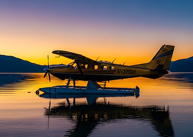 Seaplane at Sunset