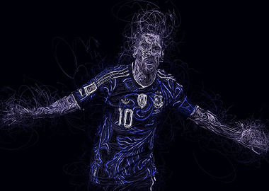 Lionel Messi Abstract Art