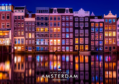 Amsterdam Canal at Night
