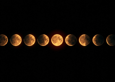 Moon Phases in a Line