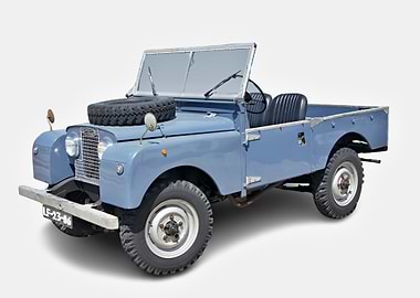 Vintage Blue Land Rover Series I