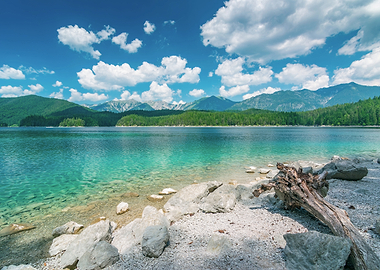 Eibsee Lake Alpine Landscape