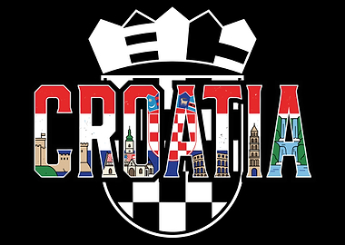 Croatia Typography Landmark Design