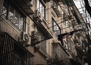 Urban Apartment Building Facade
