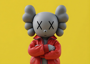 KAWS Companion Figure in Red Jacket